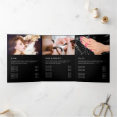 Roze drieledige brochure met iriserende glitter drieluik kaart (Binnen)