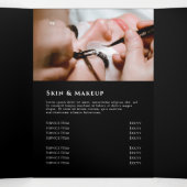 Roze drieledige brochure met iriserende glitter drieluik kaart (Binnenkant midden)