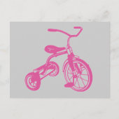 Roze driewieler van het Kind Briefkaart (Voorkant)