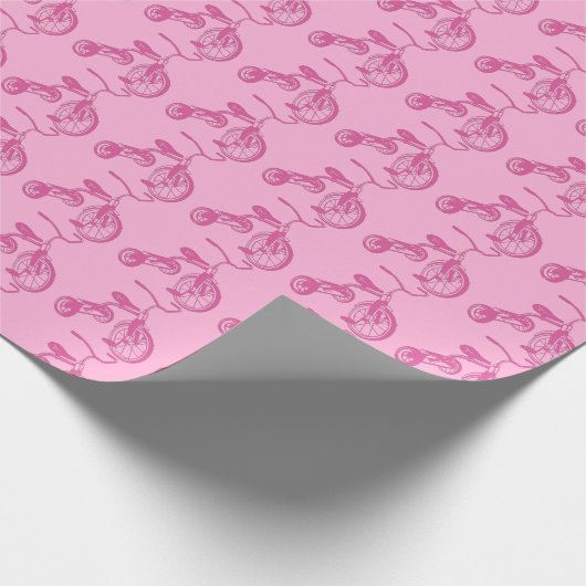 Roze driewieler van het Kind Cadeaupapier (Hoek)