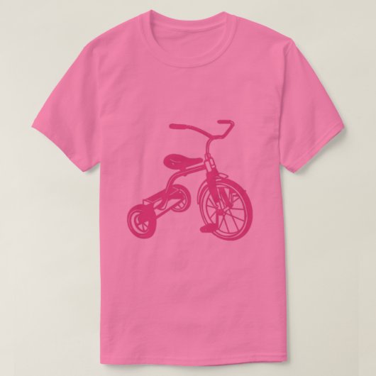 Roze driewieler van het Kind T-shirt (Design voorkant)