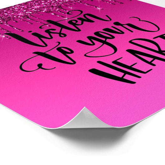 Roze drifder Inspirerend citaat Poster (Hoek)