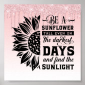 Roze drifder Inspirerend citaat Poster (Voorkant)