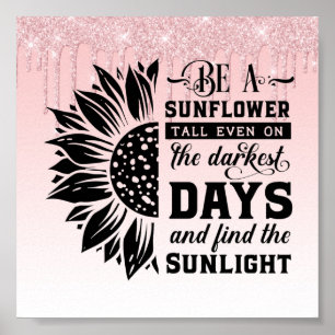 Roze drifder Inspirerend citaat Poster