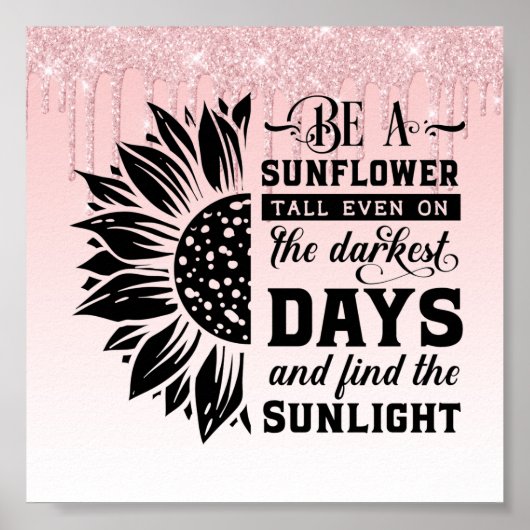 Roze drifder Inspirerend citaat Poster (Voorkant)