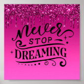 Roze drifder Inspirerend citaat Poster (Voorkant)