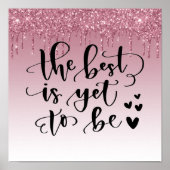 Roze drifder Inspirerend citaat Poster (Voorkant)