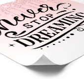 Roze drifder Inspirerend citaat Poster (Hoek)