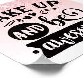 Roze drifder Inspirerend citaat Poster (Hoek)