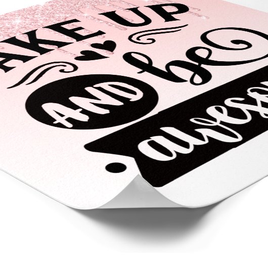 Roze drifder Inspirerend citaat Poster (Hoek)