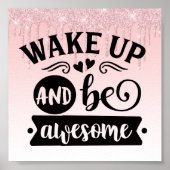 Roze drifder Inspirerend citaat Poster (Voorkant)