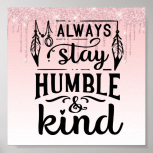 Roze drifder Inspirerend citaat Poster