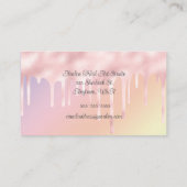 Roze drifschilderkunst visitekaartje (Achterkant)