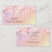 Roze drifschilderkunst visitekaartje (Voorkant / Achterkant)
