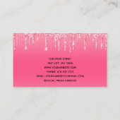 Roze driften voor meisjes Trendy Chic Modern bus Visitekaartje (Achterkant)