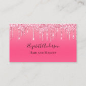 Roze driften voor meisjes Trendy Chic Modern bus Visitekaartje (Voorkant)