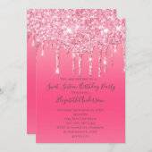 Roze driftig meisje met tiendy chic Birthday Kaart (Voorkant / Achterkant)