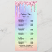 Roze driftige galerijlijst en menu (Voorkant)