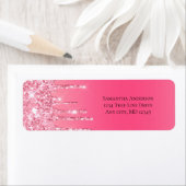 Roze driftige kinderachtige achtergrond etiket (Insitu)