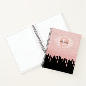 Roze driftige meisjesartistieke schets notitieboek (Binnen)