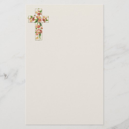 Roze drijvende dwarsbalk briefpapier (Voorkant)