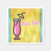 Roze Drink Bunco Bash Fun Cocktail servet (Voorkant)