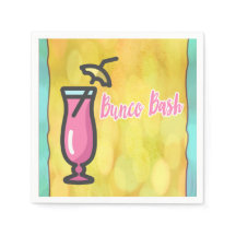 Roze Drink Bunco Bash Fun Cocktail servet