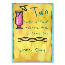 Roze Drink Bunco tafel Kaart #2