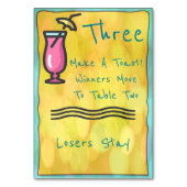 Roze Drink Bunco tafel Kaart #3 (Achterkant)