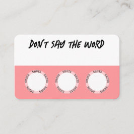 Roze Drink Game Kaarten Visitekaartje