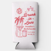 Roze Drink in liefde Cocktail Bachelorette Party Seltzer Blikjeskoeler (Voorkant)