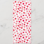 Roze Drink Love Valentijnsdag Dinner Party Menu (Achterkant)