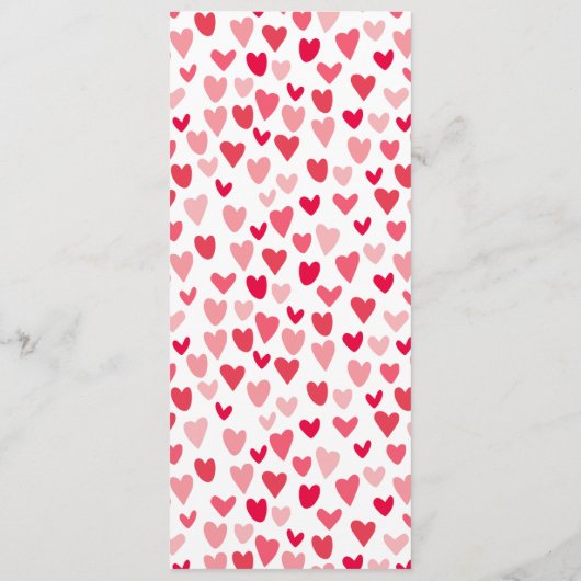 Roze Drink Love Valentijnsdag Dinner Party Menu (Achterkant)