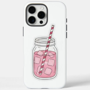 Roze Drink Mason jar Hoesje