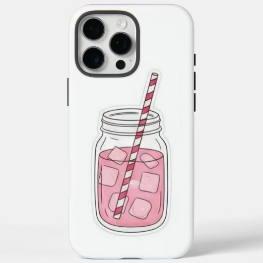 Roze Drink Mason jar Hoesje (Achterkant)