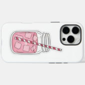 Roze Drink Mason jar Hoesje (Achterkant (horizontaal))