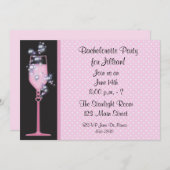 Roze Drink Partij Uitnodiging (Voorkant / Achterkant)