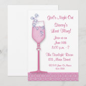 Roze Drink Partij Uitnodiging (Voorkant / Achterkant)
