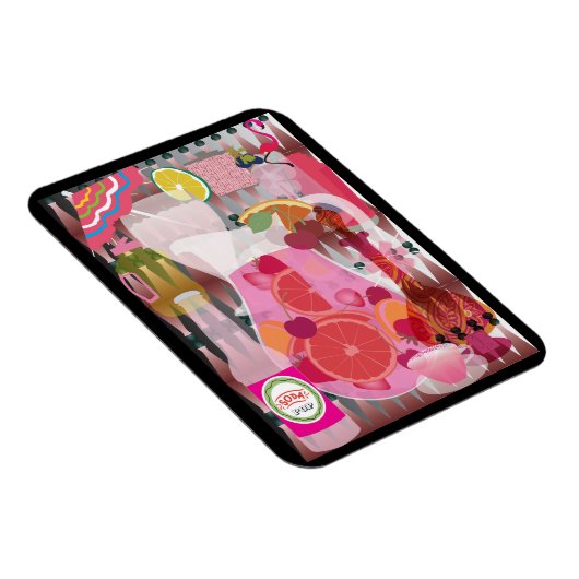 Roze Drinken Magnet Magneet (Rechterzijde)