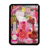 Roze Drinken Magnet Magneet (Verticaal)