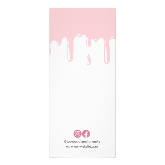 Roze Drip Menu Bakkerij prijslijst (Achterkant)