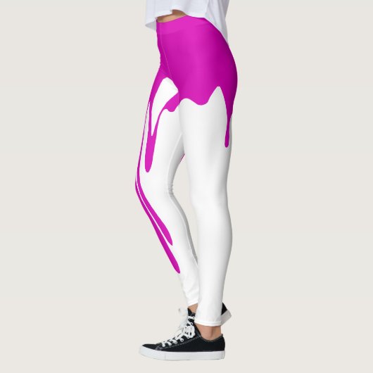 Roze Dripping Paint Leggings (Links)
