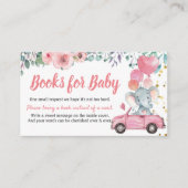 Roze drive through Boy Baby shower Books for Baby Informatiekaartje (Voorkant)