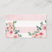 Roze drive van Baby shower Diaper Raffle Ticket Informatiekaartje (Achterkant)