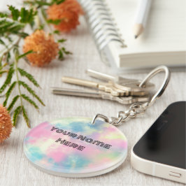 Roze droams Girly Cotton Snoep Gepersonaliseerd Sleutelhanger