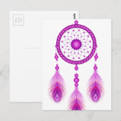 Roze drocatcher briefkaart (Voorkant / Achterkant)