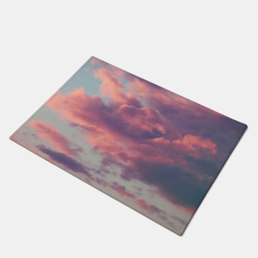 Roze drome esthetische zonnewolken deurmat (Schuin)