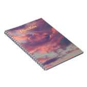 Roze drome esthetische zonnewolken notitieboek (Rechterzijde)