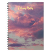 Roze drome esthetische zonnewolken notitieboek (Voorkant)