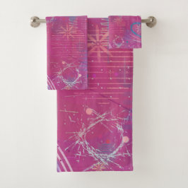 Roze Dromen Abstract  Bad Handdoek